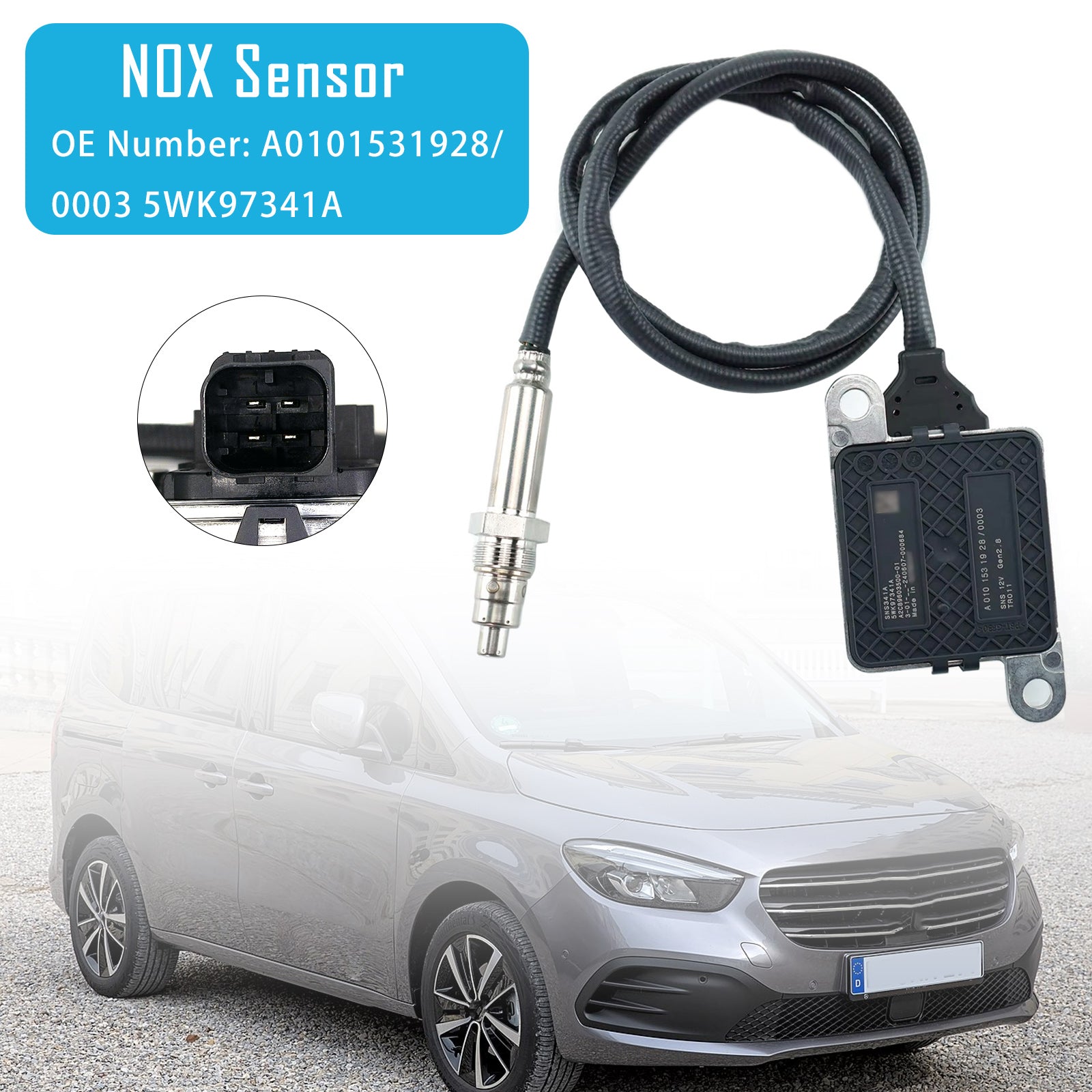 Diesel Inlet Nitrogen Oxide Sensor A0101531928 For Mercedes-Benz Detroit DD13 DD15 DD16 12V