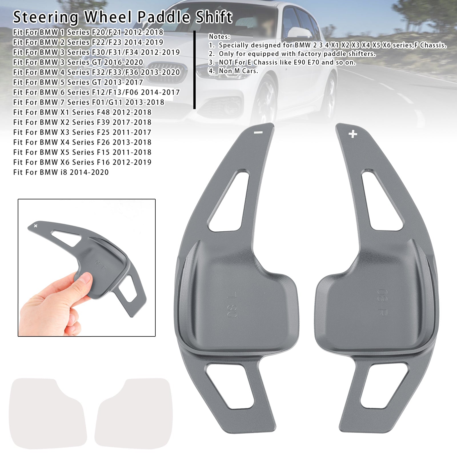 Steering Wheel Paddle Shifter Extensions For BMW F22 F23 X1 X6