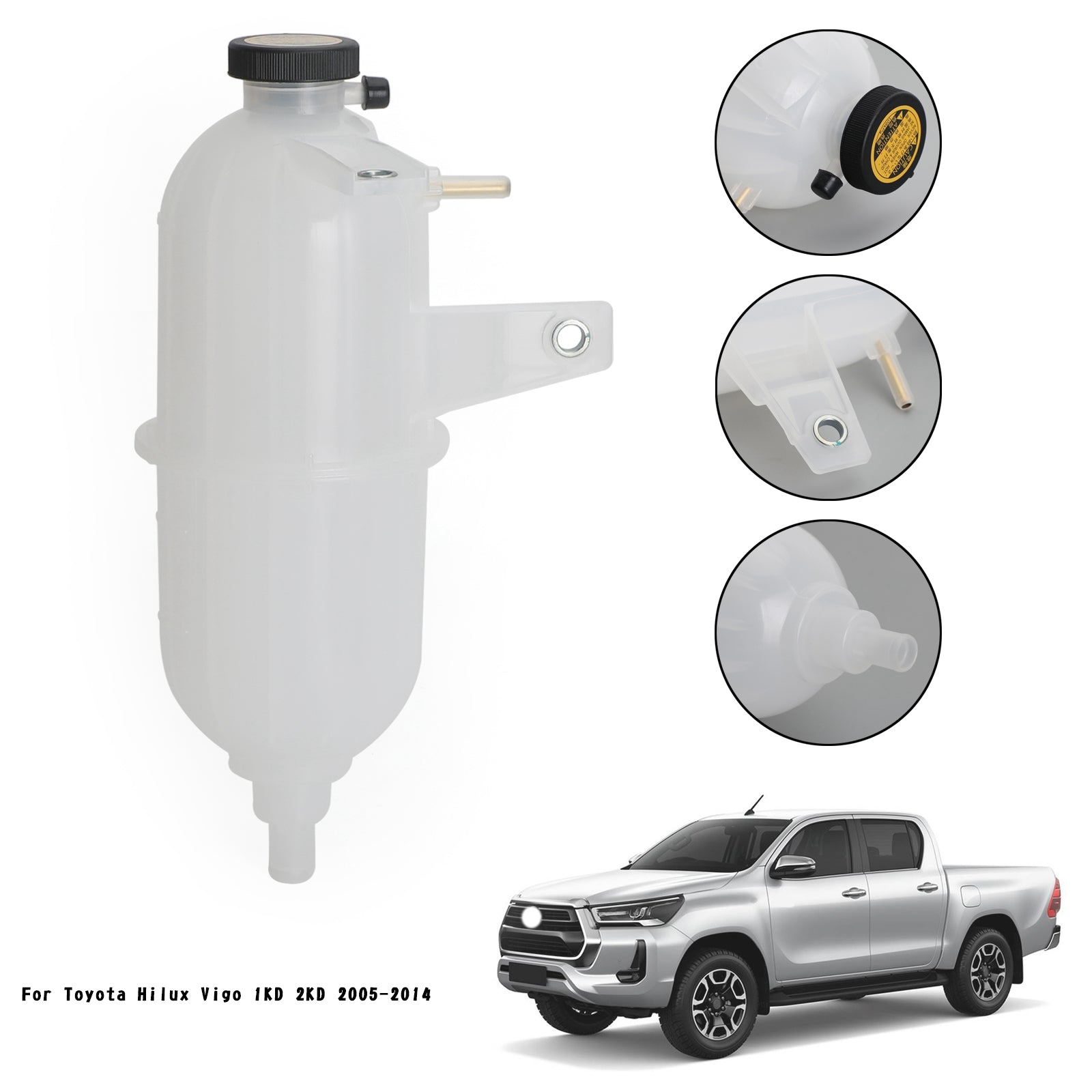 2005-2014 Toyota Hilux Vigo 2KD Pickup Radiator Overflow Bottle Coolant Tank Generic