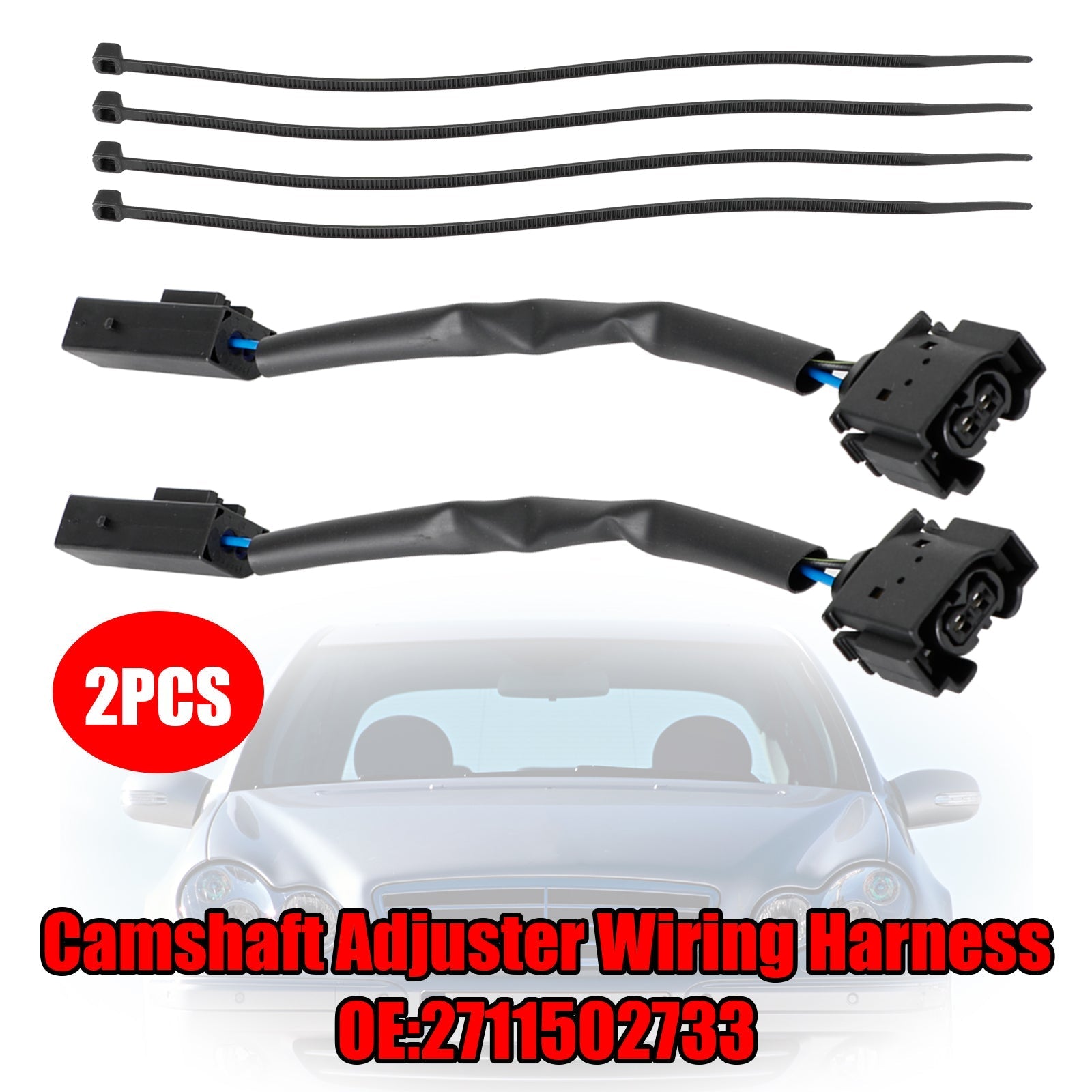 2PCS Mercedes C230 W203 M271 Camshaft Adjuster Wiring Harness 2711502733