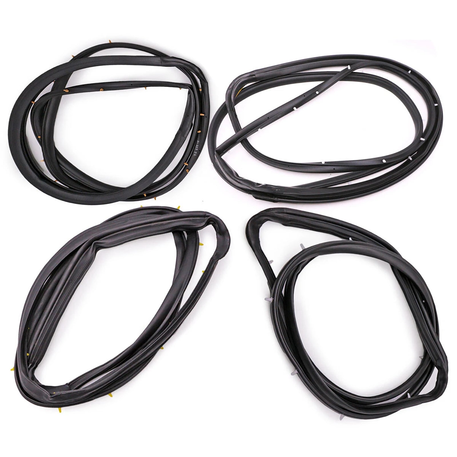 1998-2005 Nissan D22 Frontier 4Dr Double Cab 4PCS Front Rear Door Rubber Seal Weatherstrip 80831-2S400