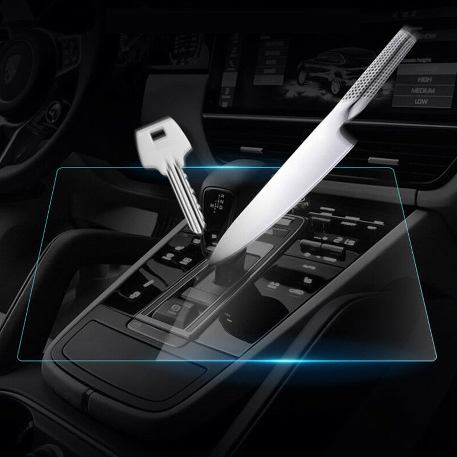 4Pcs Screen Protector Film For Porsche Cayenne 2.9T 3.0T 2018-2020