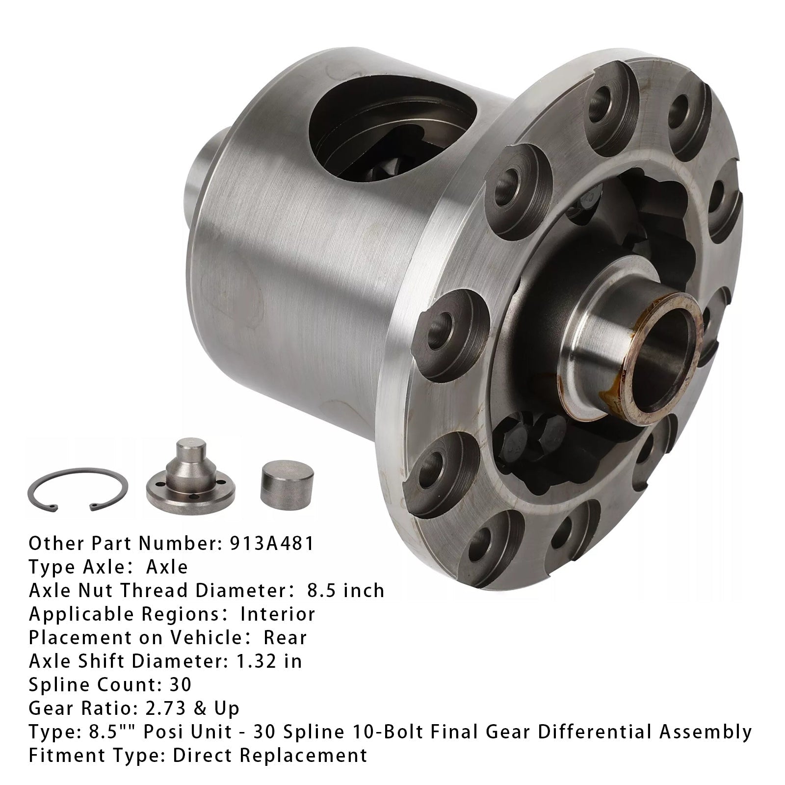 2006 Chevrolet Silverado 1500 HD 10 Bolt 30 Spline Rear Gear Posi Differential 8.5" 10 Bolt 30 Spline 913A481