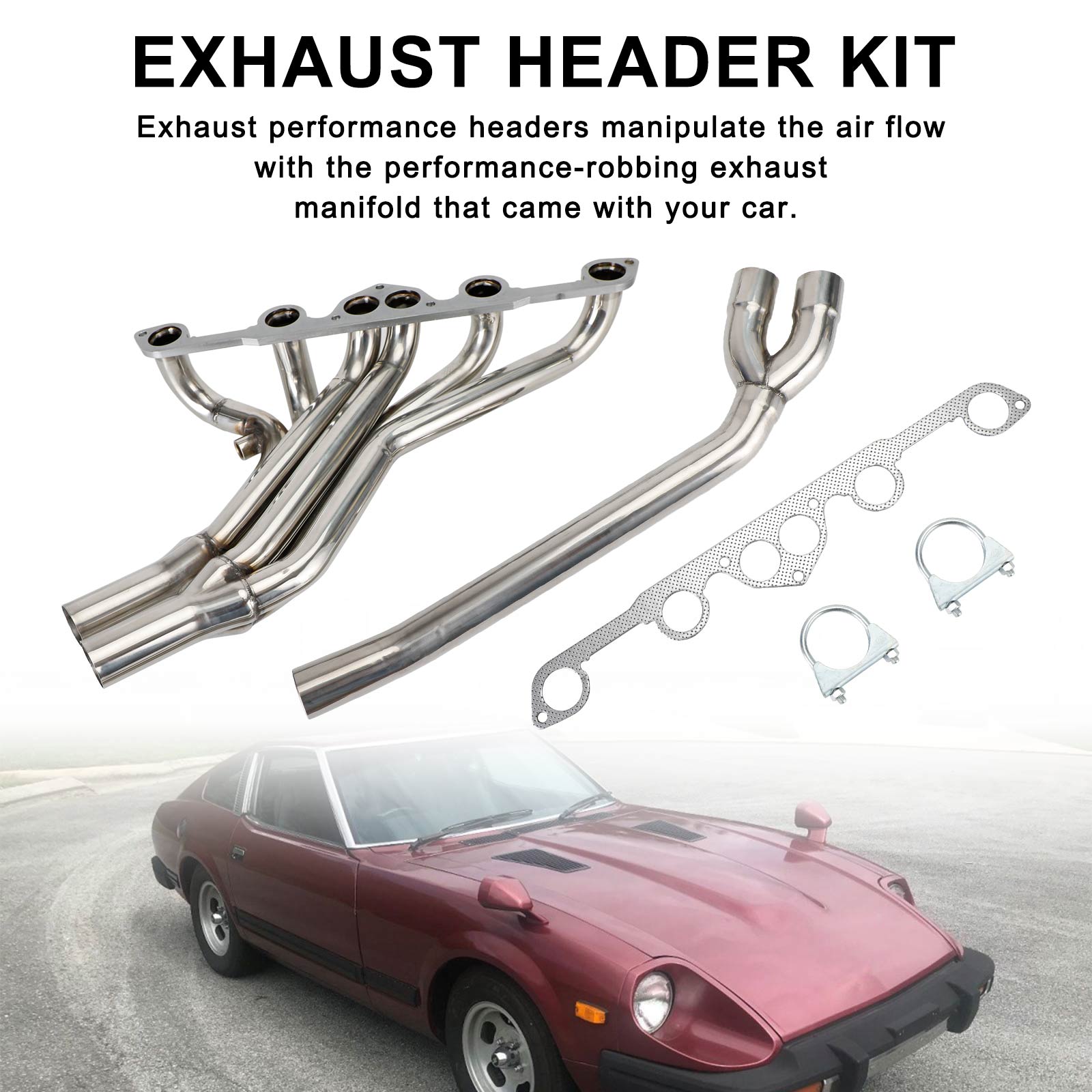 1977-1983 Nissan 280Z 280ZX L28E Datsun Stainless Exhaust Header Manifold 70-1122