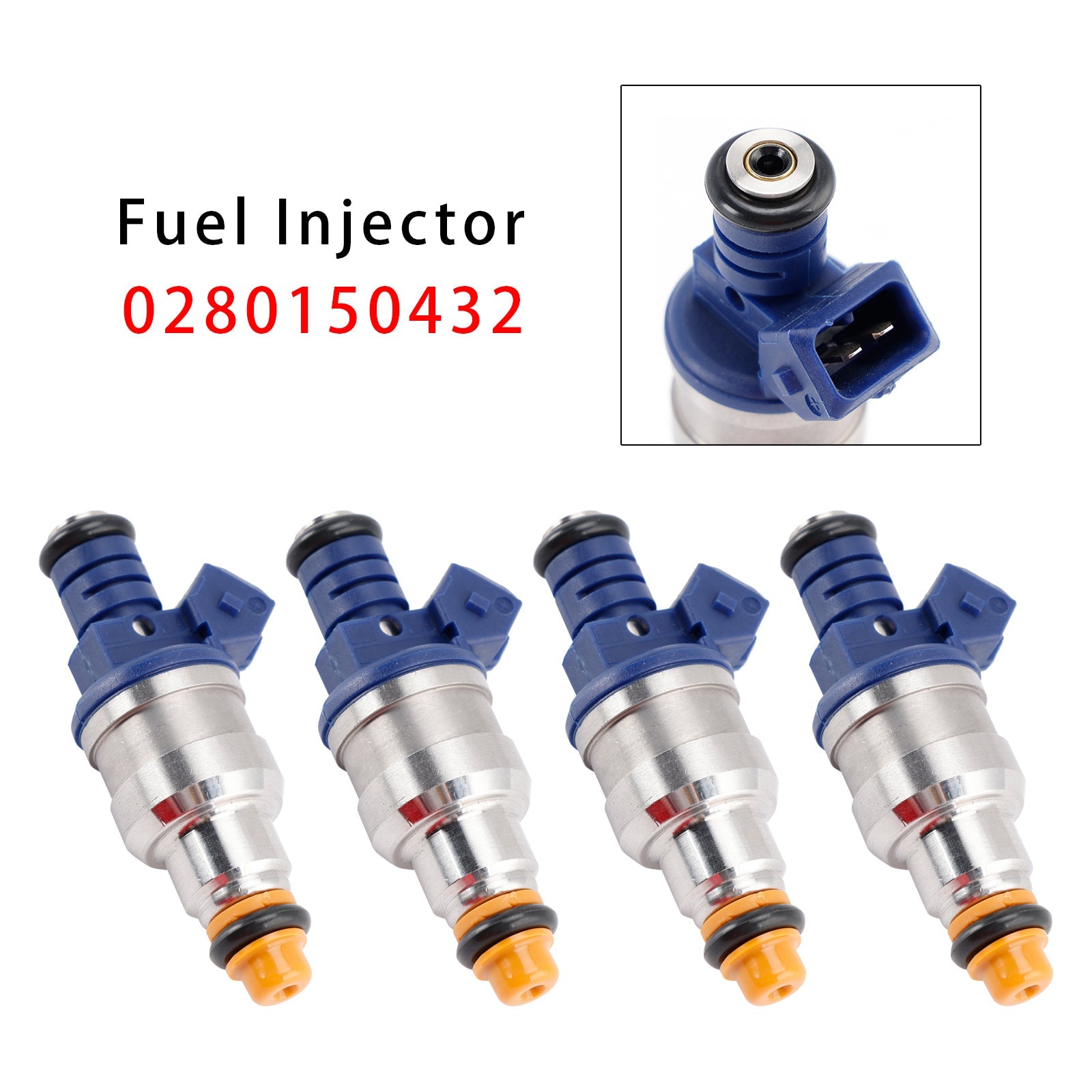 1994-1998 Saab 900 9000 2.3L 4Pcs Fuel Injector 0280150432