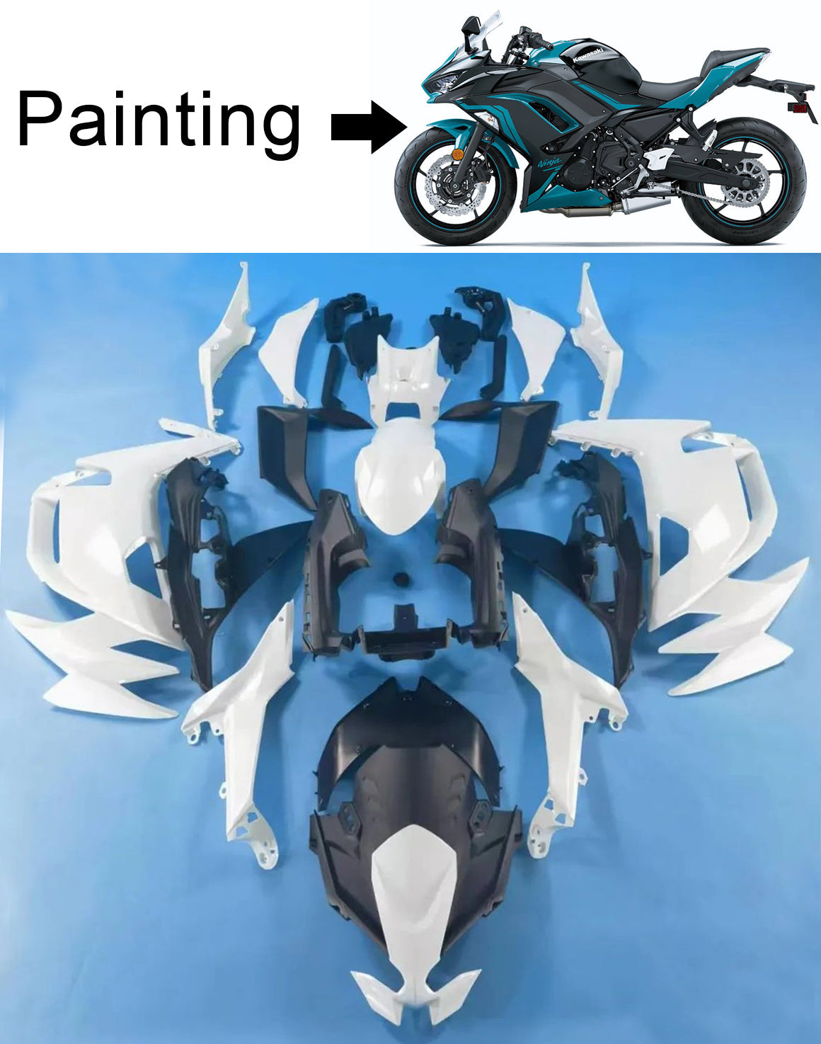 2020-2024 Kawasaki ER-6F Ninja650 Injection Fairing Kit Bodywork ABS #101