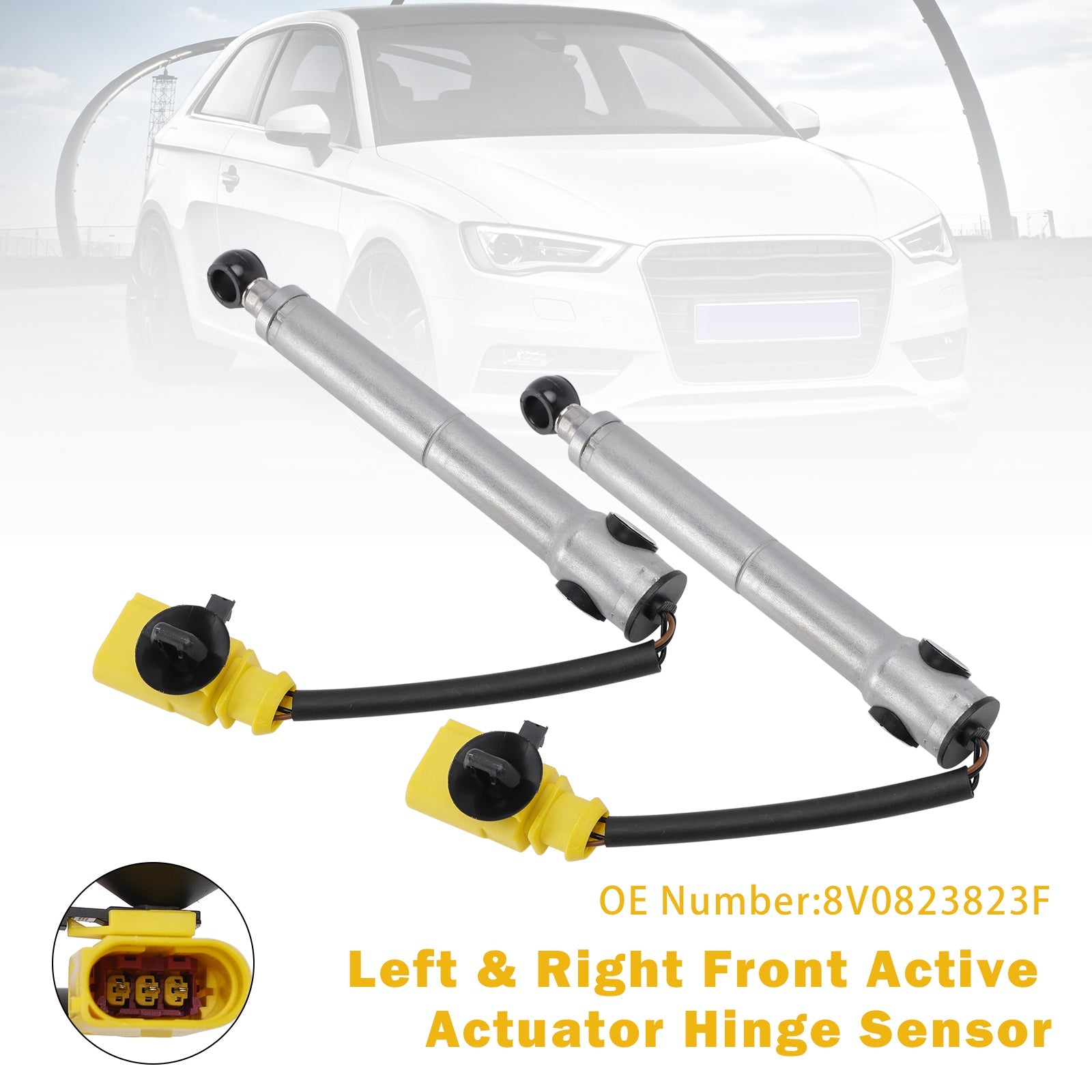 Left & Right Front Active Actuator Hinge Sensor 8V0823823F For Audi A3 2013-2016