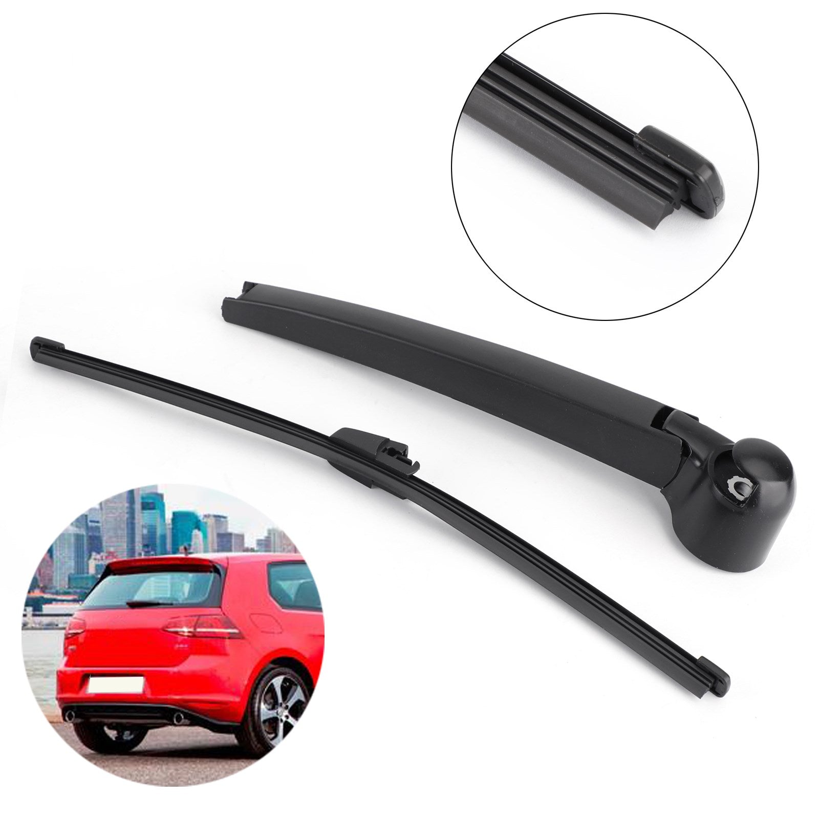 Car Windscreen Window Rear Wiper Arm Wiper Blade Set for VW Polo 10.2002-05.2005