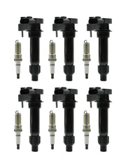 6 Ignition coil+6 Spark Plug UF569 For Cadillac GMC Acadia Buick