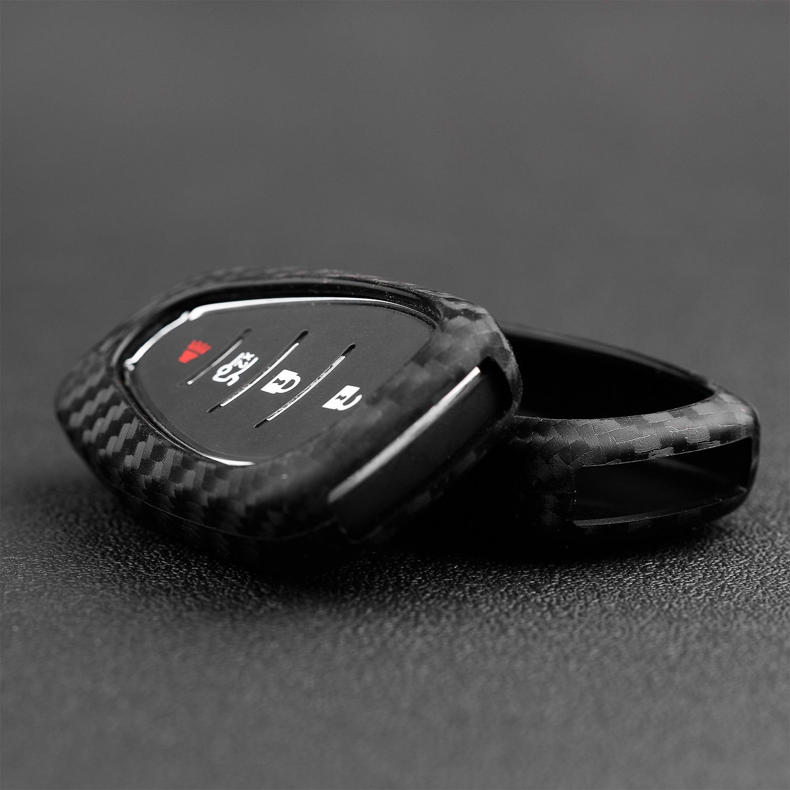 Leather Silicone Car Key Case Cover With Buckle For Chevrolet