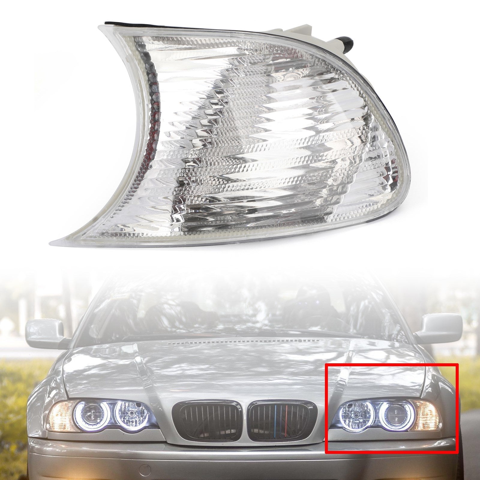 1998-2001 BMW E46 2 Doors Left/Right Corner Lights Turn Signal Lamps Generic