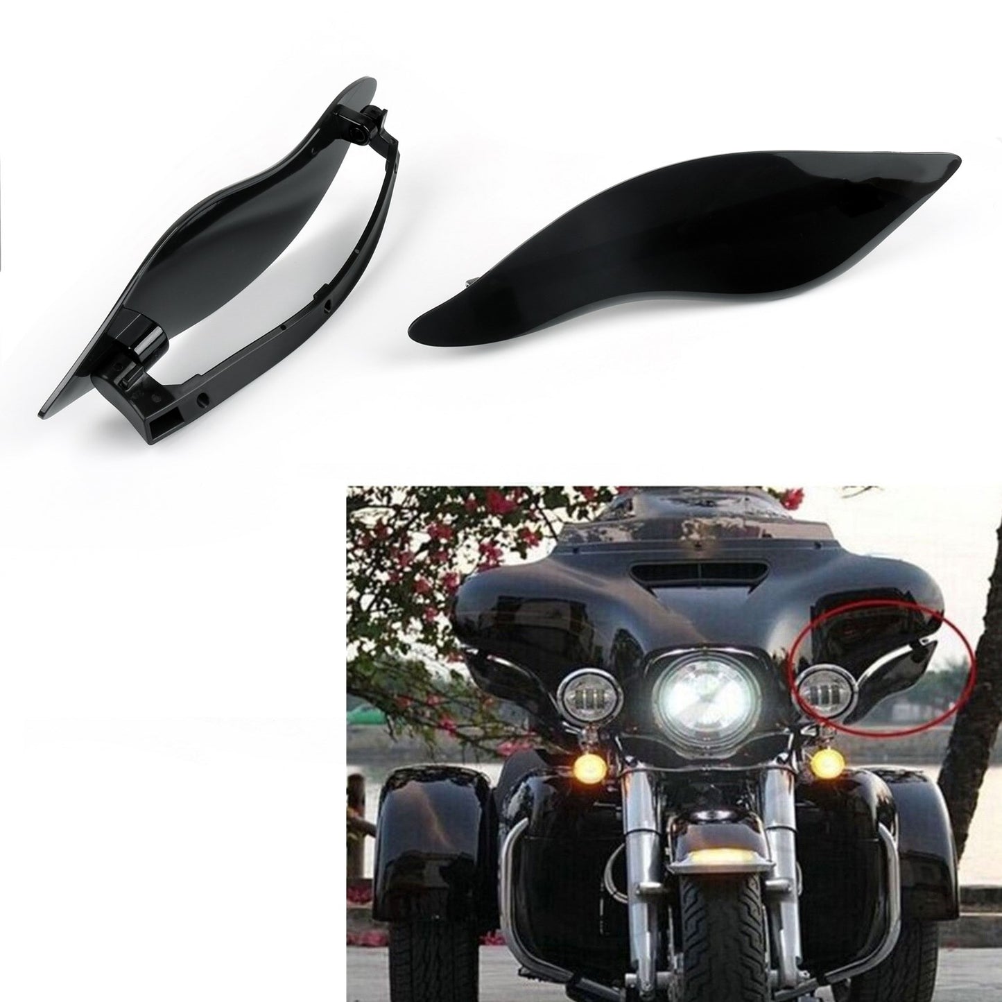 14-16 Electra Street Glide Touring ABS 7" Windshield Windscreen Black