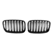 BMW X6 E71 2007-2014 / X6 M (E71) 2009-2014 / X6 Hybrid E72 2008-2011 Front Bumper Kidney Grille Grill Gloss Black