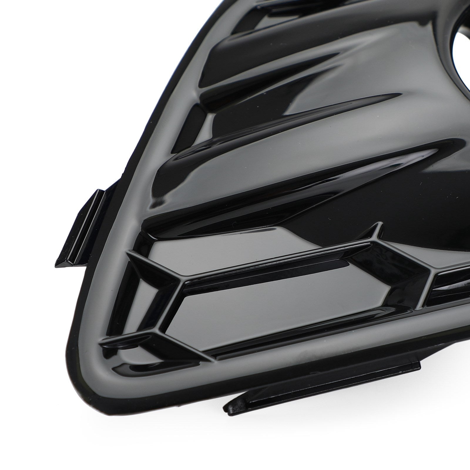 2013-2017 Ford Fiesta Pair Grille Gloss Black Front Fog Light Lamp Cover Generic