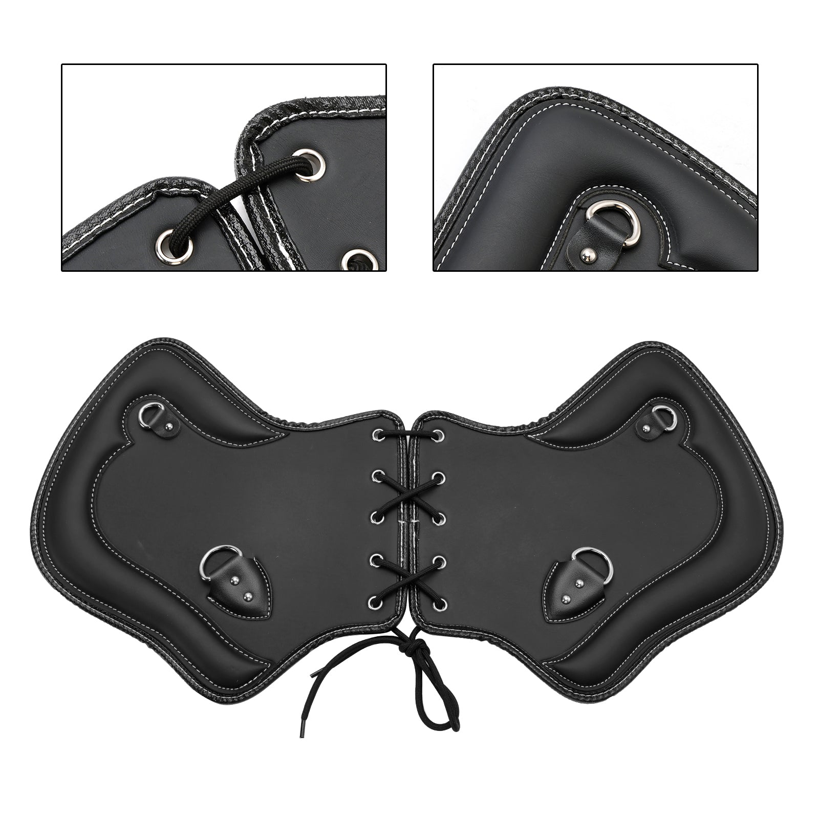 1985-2017 Touring, Softail, Dyna or Sportster Bikes Pair Cnc Heat Shield Saddle Protector Blackb Brown