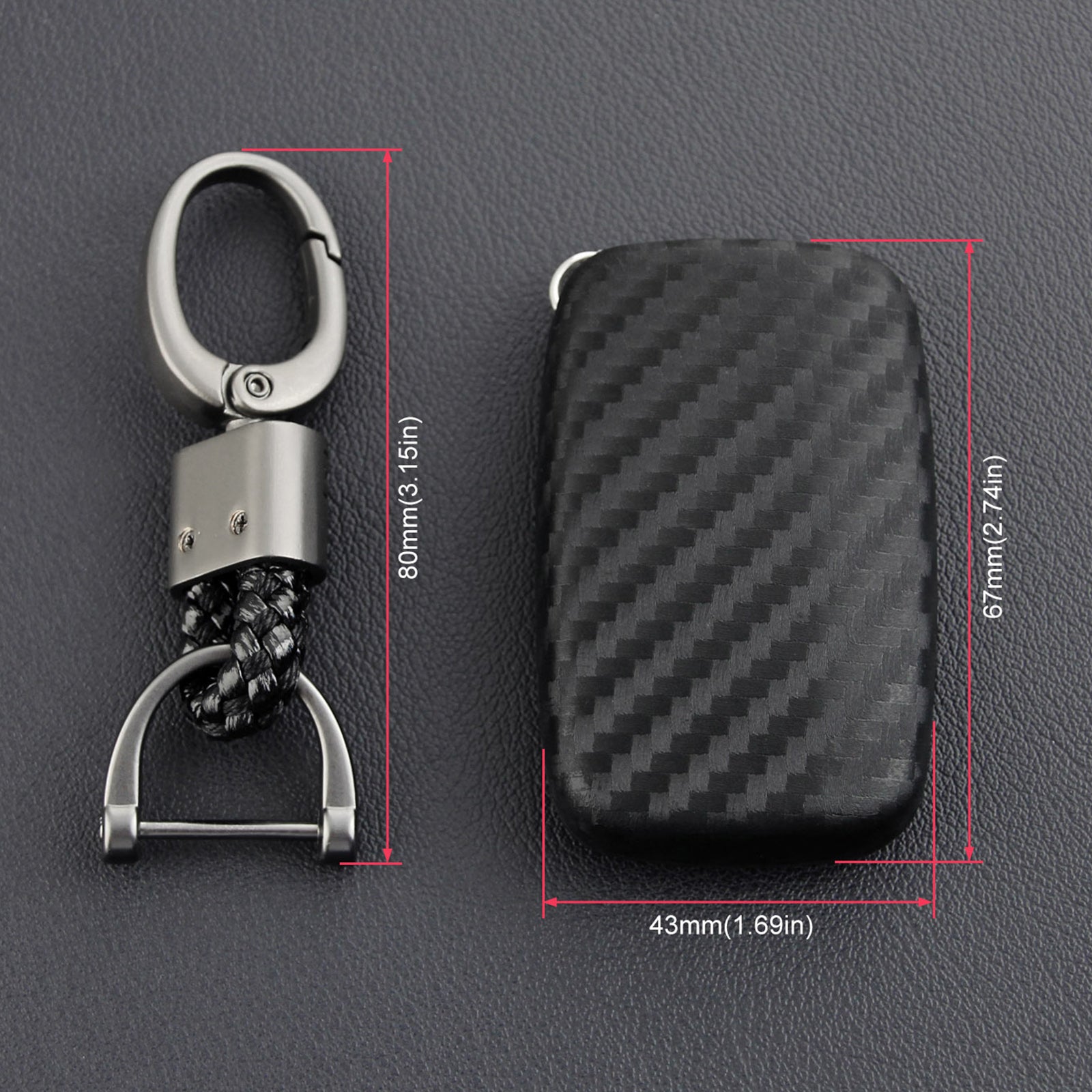 Leather Silicone Car Key Case Cover With Buckle For Range Rover