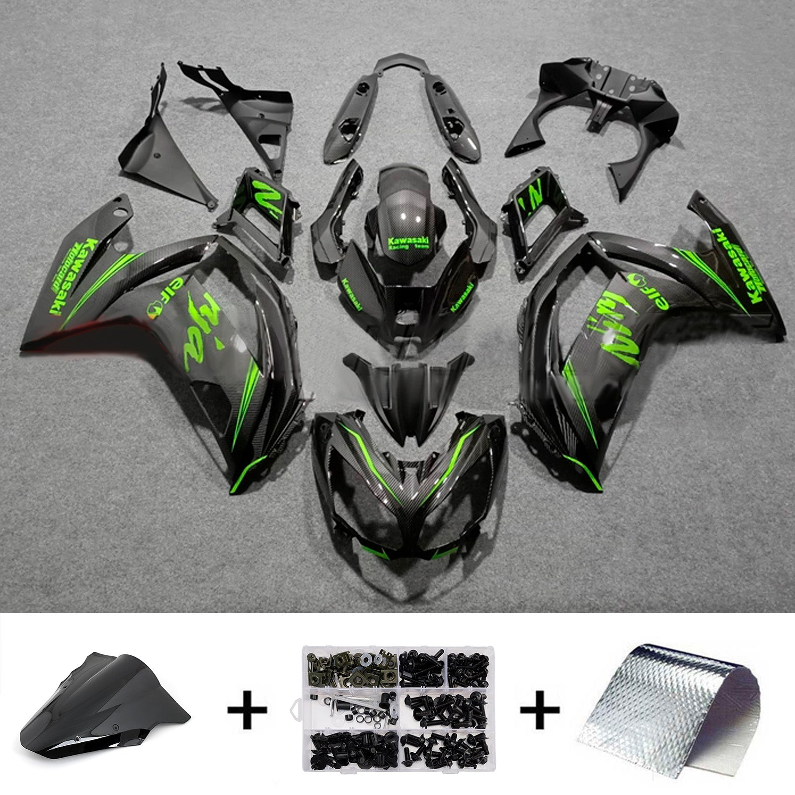 Injection Fairing Kit Bodywork Plastic ABS fit For Kawasaki ER-6F Ninja650 2012-2016