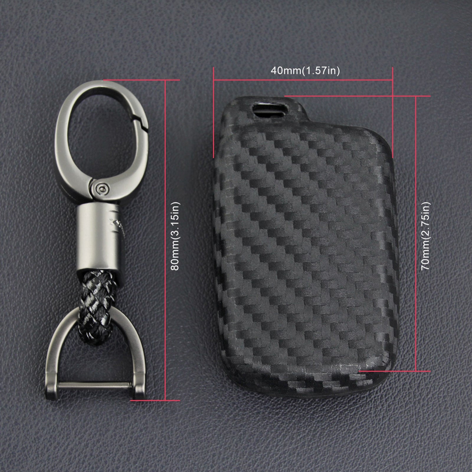 Leather Silicone Car Key Case Cover With Buckle For Toyota Highlander