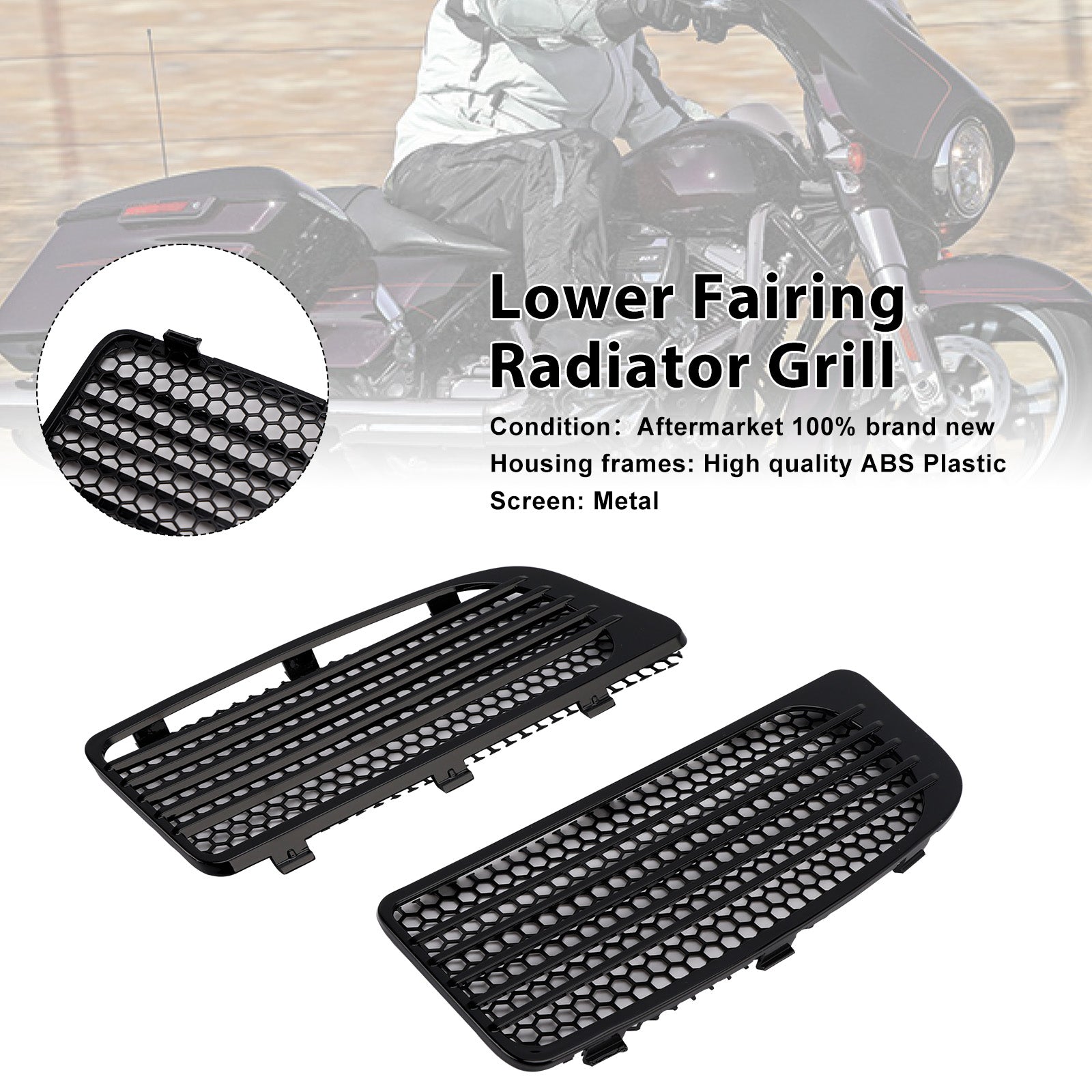 Lower Fairing Radiator Grill Fit For Road Glide King FLHR Special FLTRXS