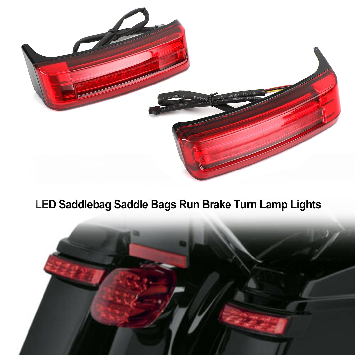 14-21 Touring Generic LED Saddlebag Saddle Bags Run Brake Turn Lamp Lights For