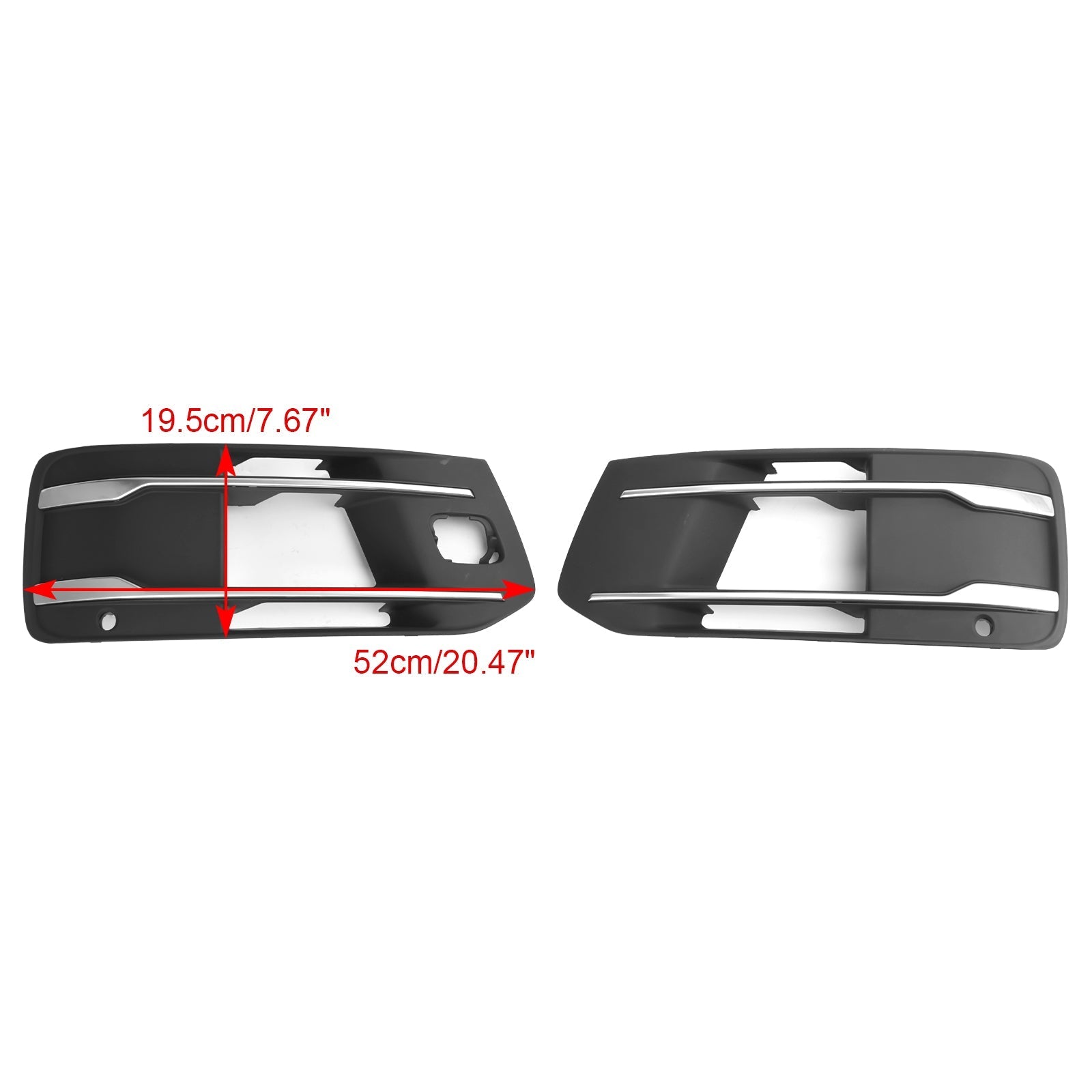 Audi Q7 2016-2019 Front Bumper Cover Fog Light Grille Bezel Insert Grill