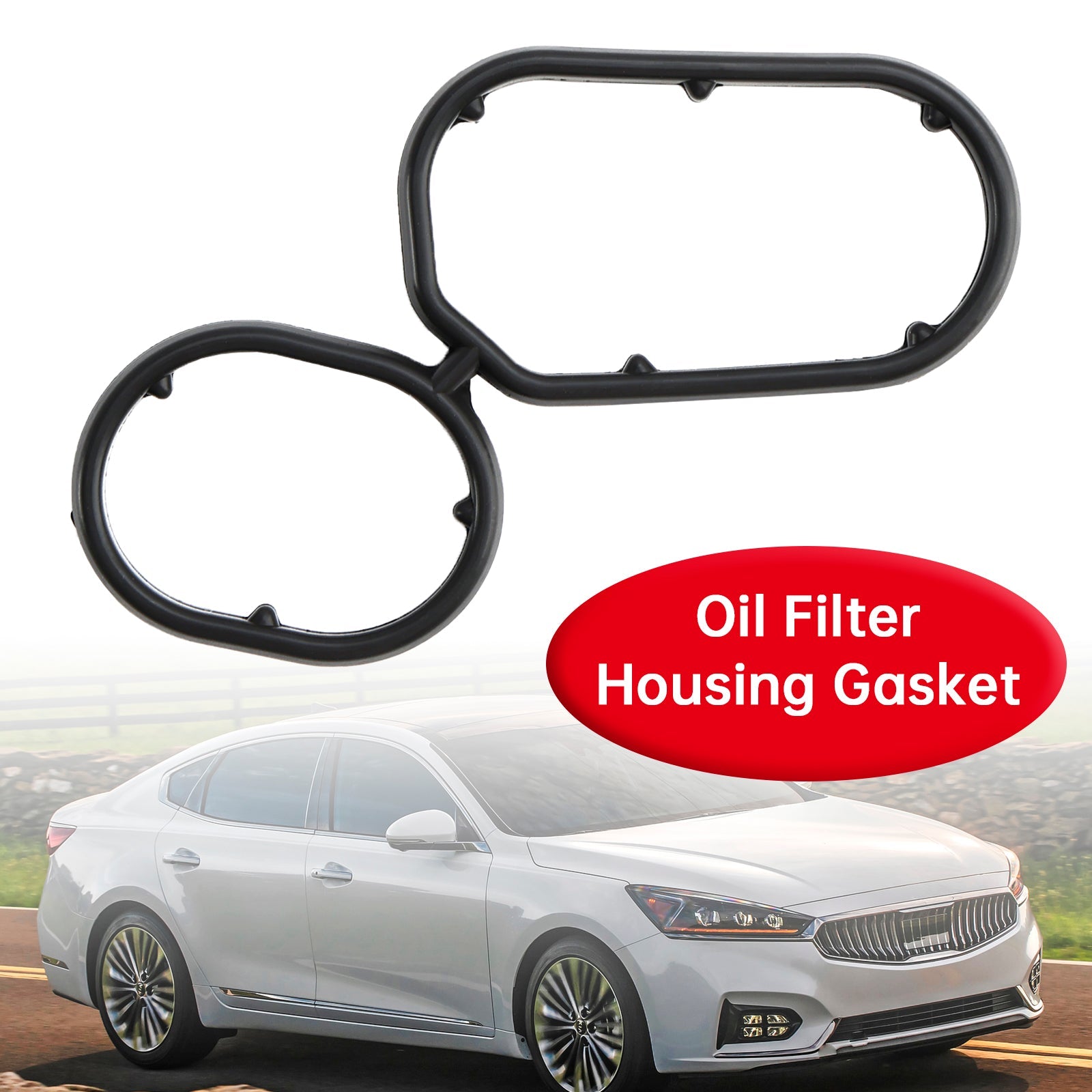 Engine Oil Filter Housing Gasket 26345-3LAA0 Fit Kia Sorento 3.3L 2018-2020