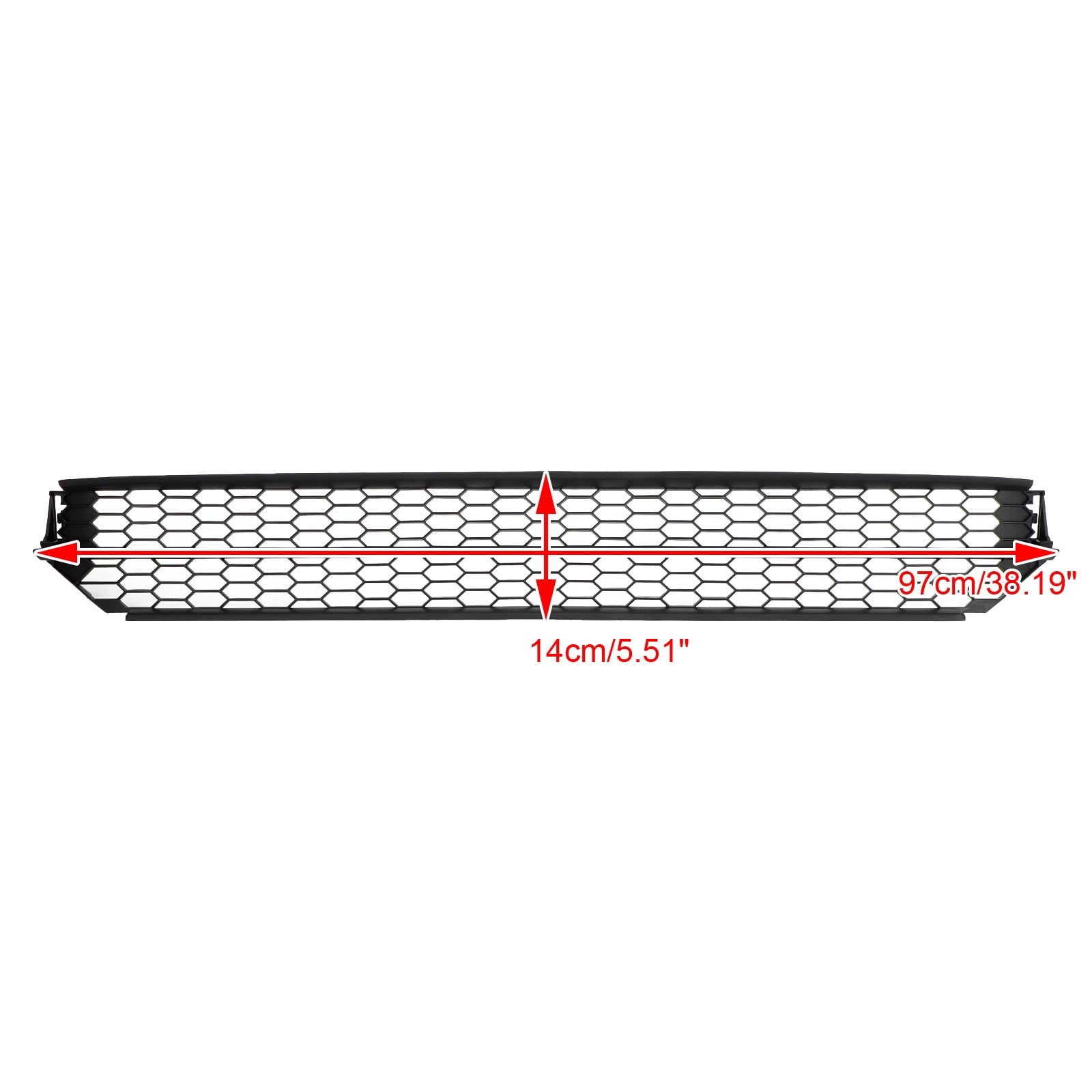 2012-2015 VW Passat Honeycomb Front Bumper Lower Grill Grille Black