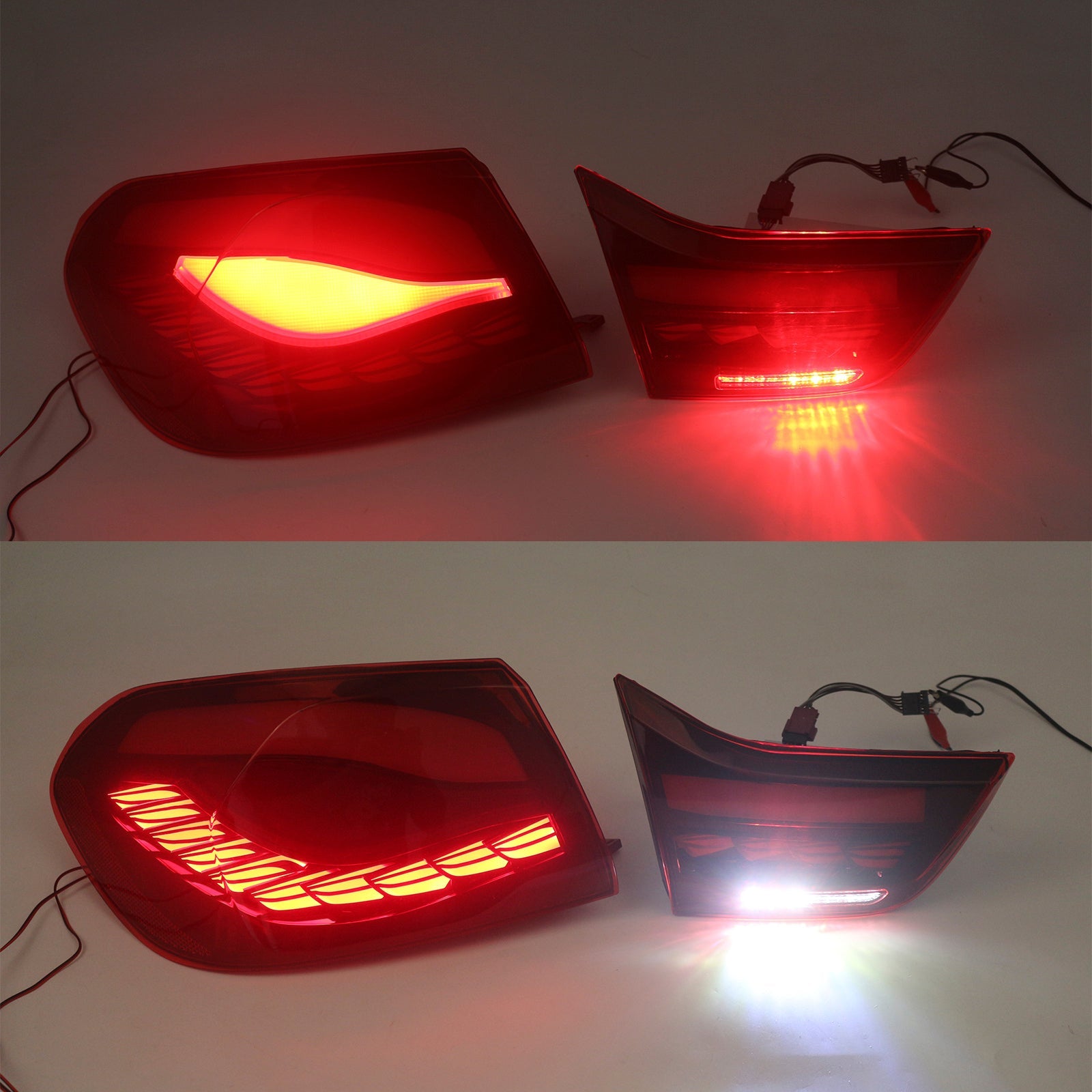 2014-2020 BMW M4 F82 F83 ( Sedan / Coupe / Convertible) L&R Red LED Tail Lights Rear Lamp Assembly 63217296100 63217296099