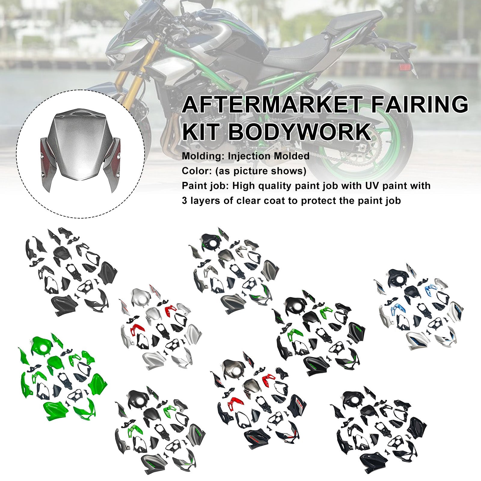Injection Bodywork Fairing Kit for Kawasaki Z900 2025-2026