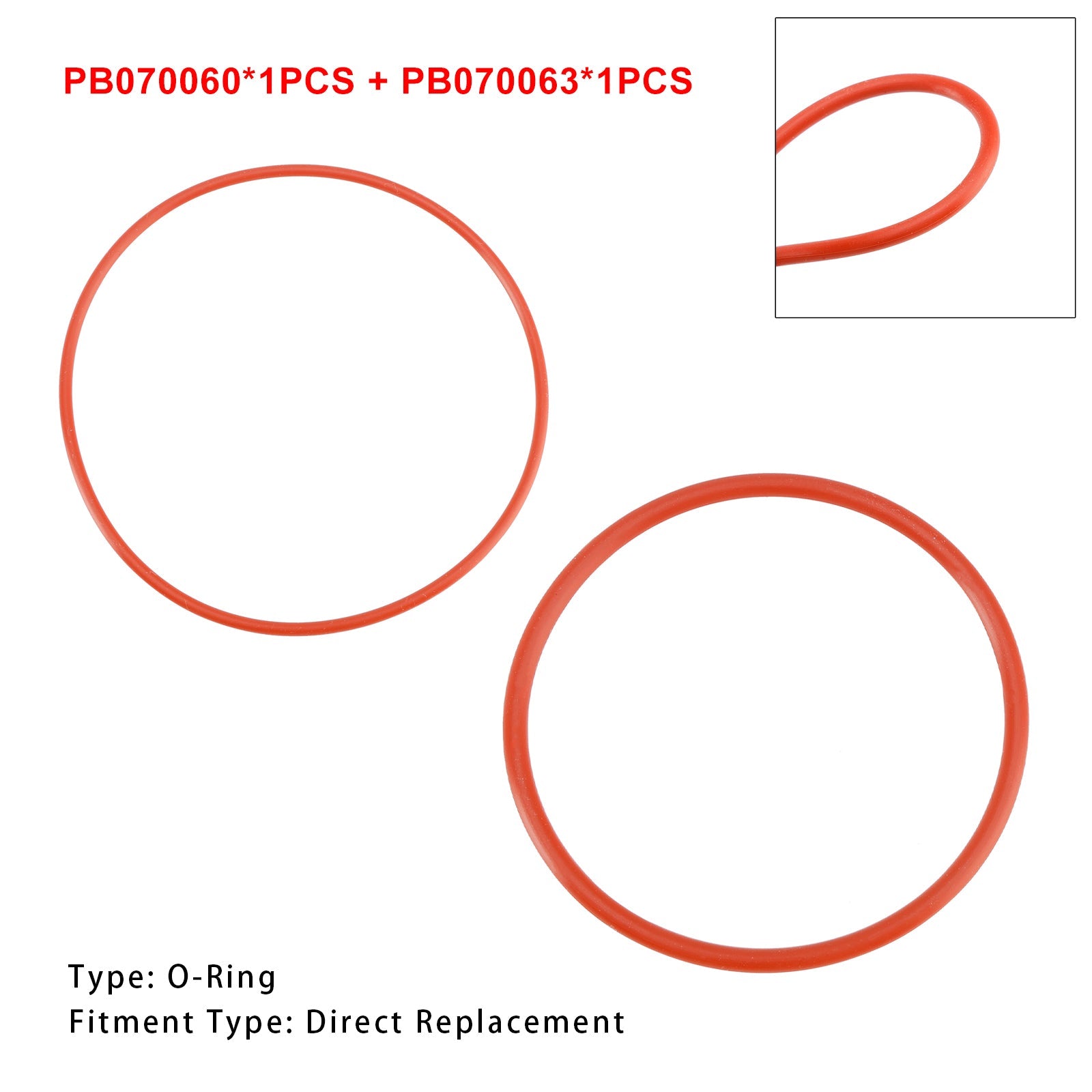 PB070060 (A)、 PB070063 (D) O-Ring Set For Burner Base 2PCS