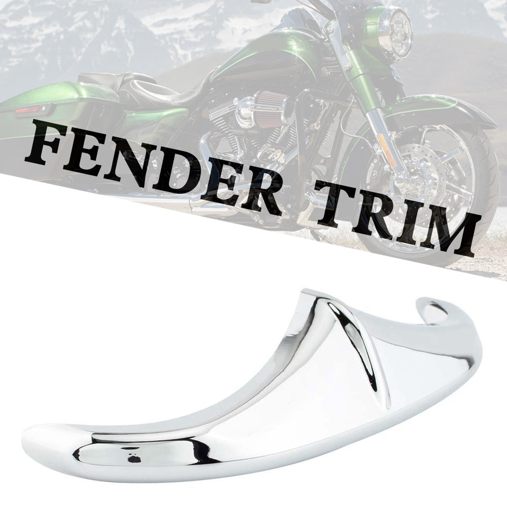 Touring FLHX FLTR Generic Rear Front Fender Leading Edge Tip Trim Accent Chrome For