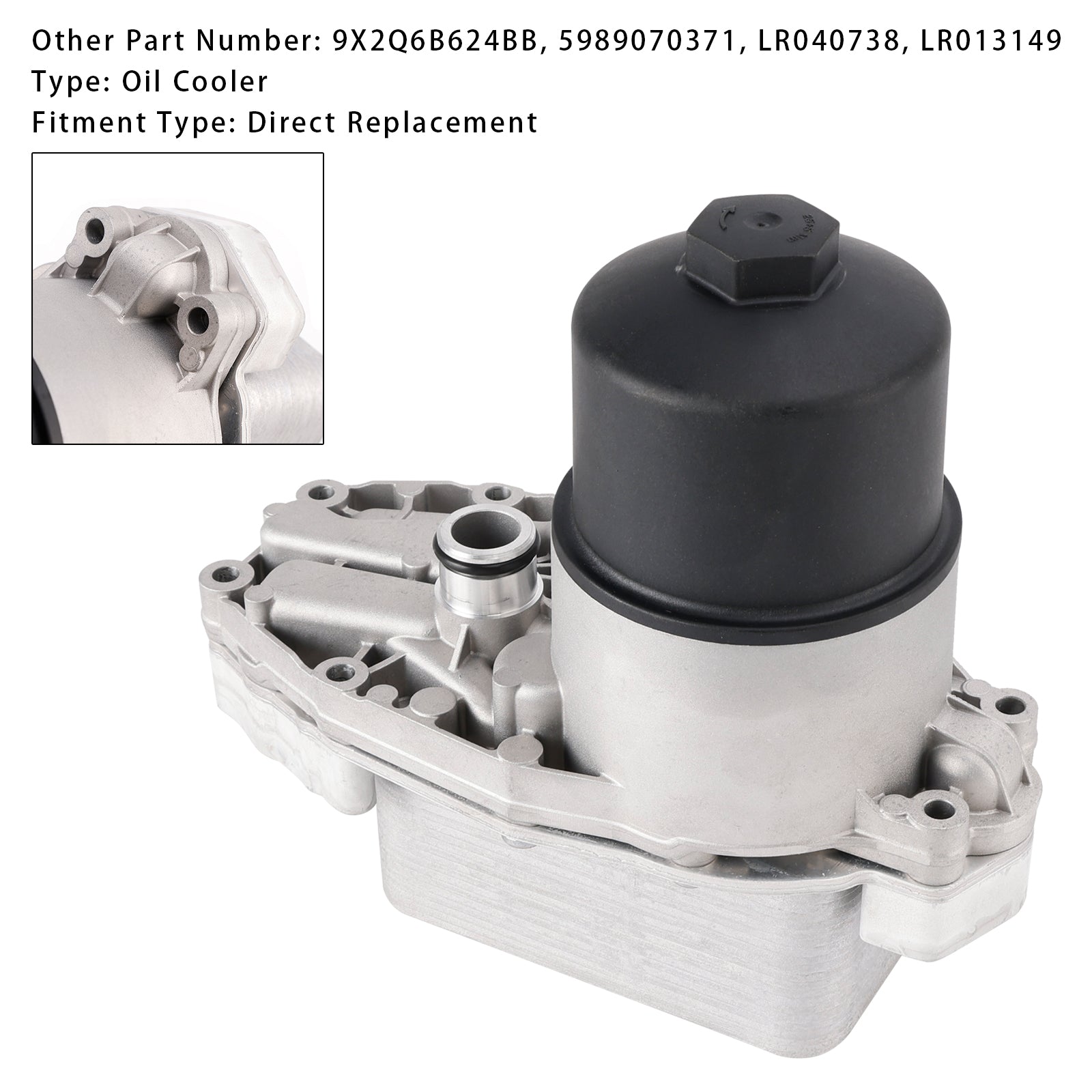 2012/09-2014/04 Jaguar XF Sportbrake X250 3.0L Oil Cooler Engine Oil 9X2Q6B624BB LR013149