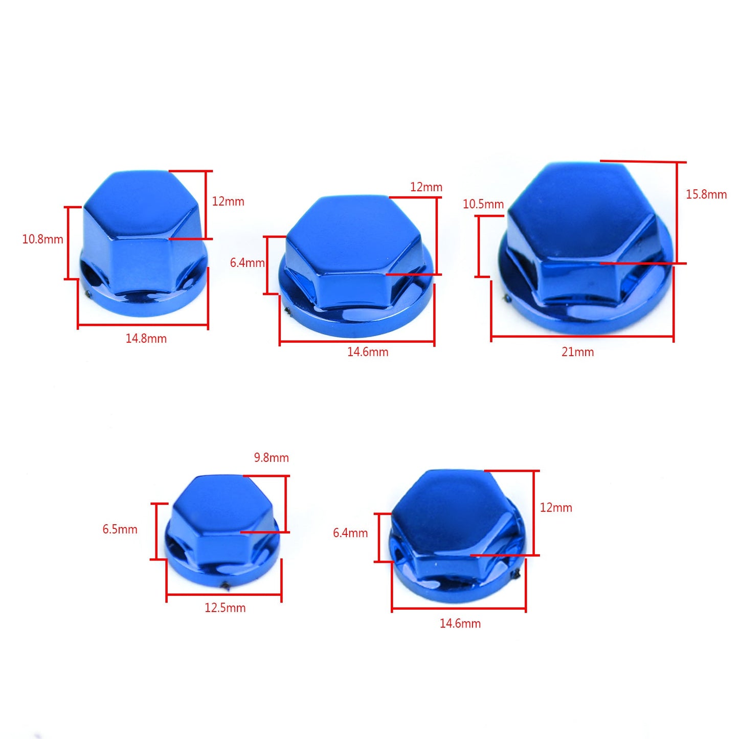 30 Screw Cap Cover Hexagon Socket For Suzuki Motorcycle Moped Scooter Blue