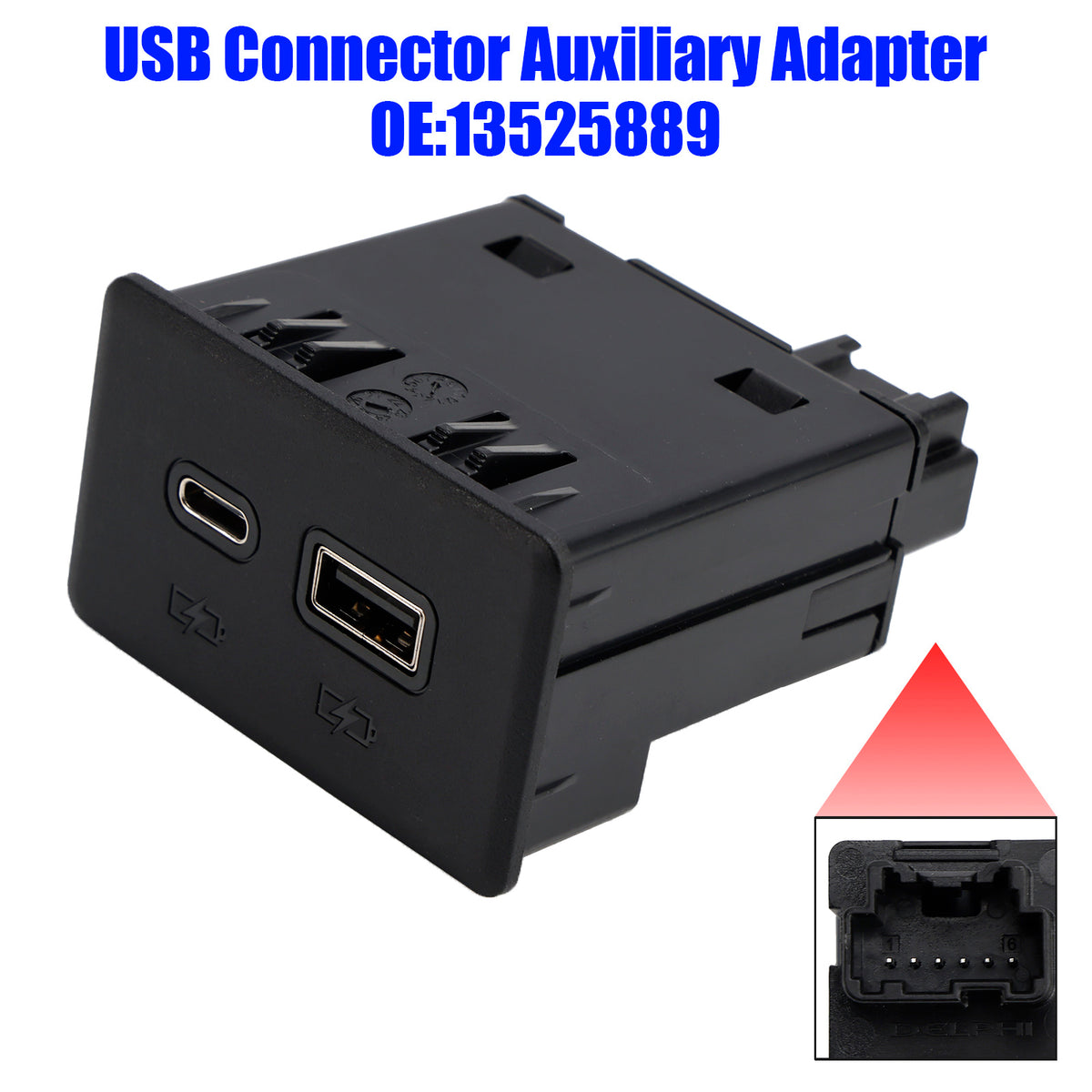 2021-2023 GMC Yukon USB Connector Auxiliary Adapter 13525889 Generic