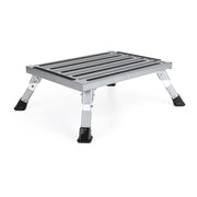 Trailer Camper Working Ladder Aluminum Platform Folding RV Step Stool Portable