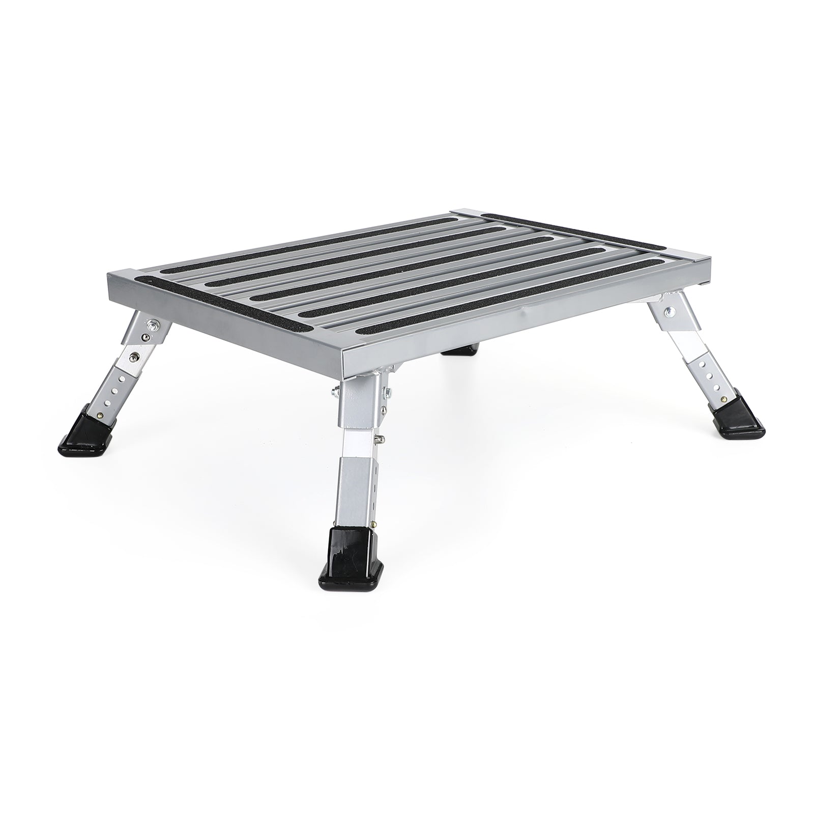 Aluminum Platform Portable Folding RV Step Stool Trailer Camper Working Ladder