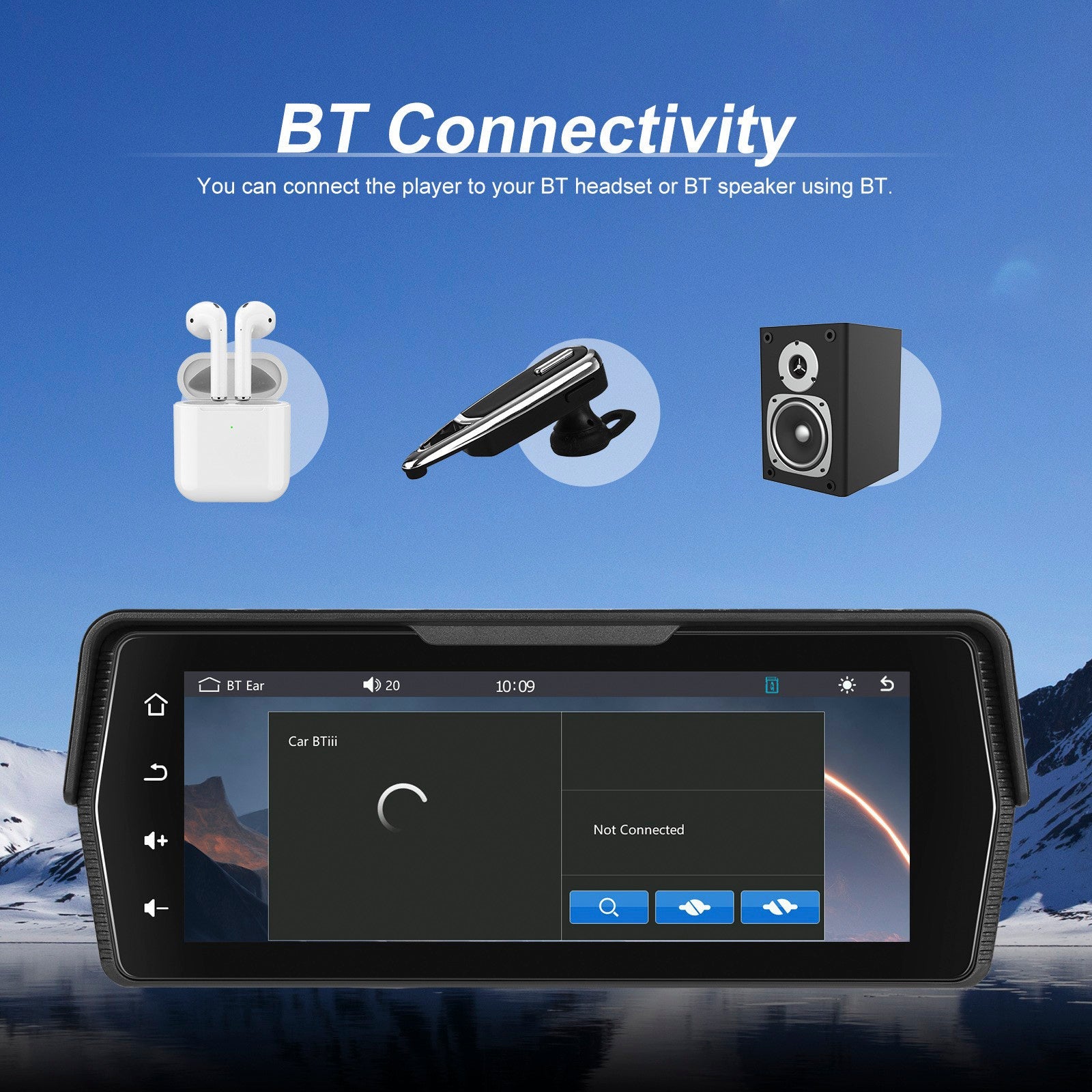 6.86-inch PND Wireless CarPlay Android Auto Screen Mirroring for Motorcycles