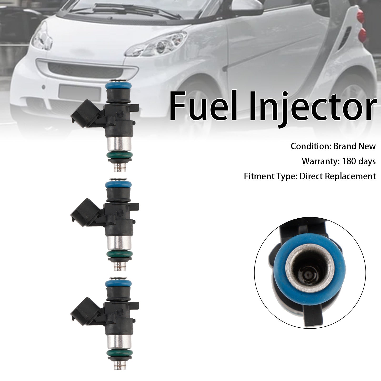 2008-2015 Smart Fortwo 1.0L 3PCS Fuel Injector EAT307 1465A129