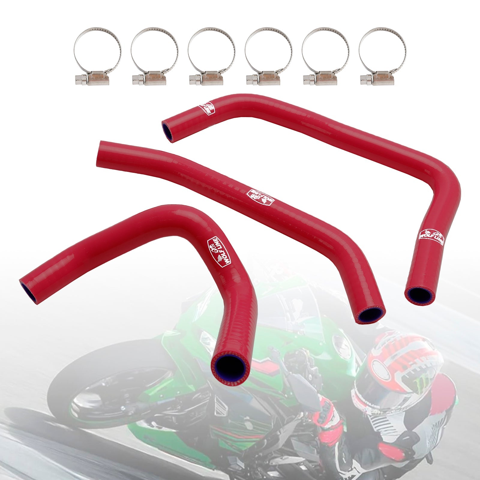 2023-2024 Kawasaki ZX4R ZX-4RR Silicone Radiator coolant Hose kit