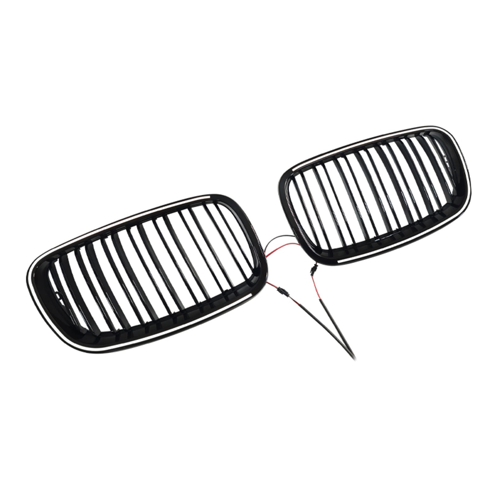 2009-2014 For BMW X6 M (E71) Gloss Black Front Bumper Kidney Grill Grille 51137307599 51137307600