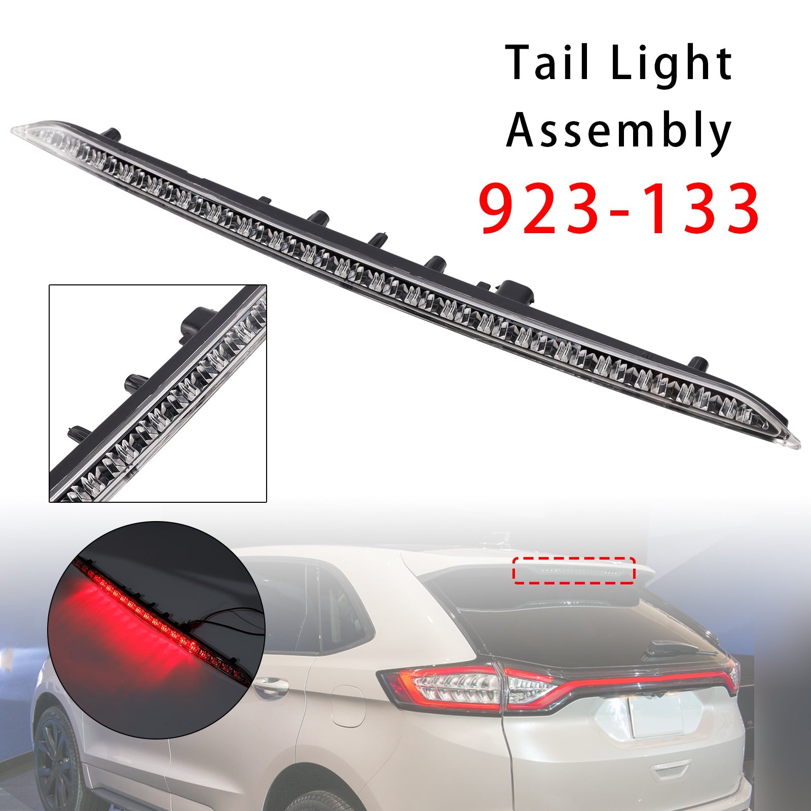 Led Third Brake Light Lamp 923-133 For Ford Edge 2015-2020 White