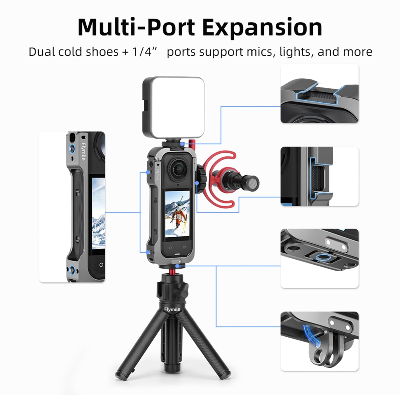 Camera Accessories Protective Frame Case With Lens Cover Kit For Insta360 X5