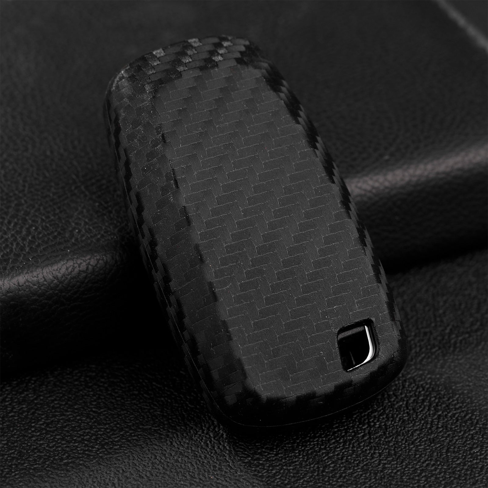 Leather Silicone Car Key Case Cover With Buckle For Ford Smart