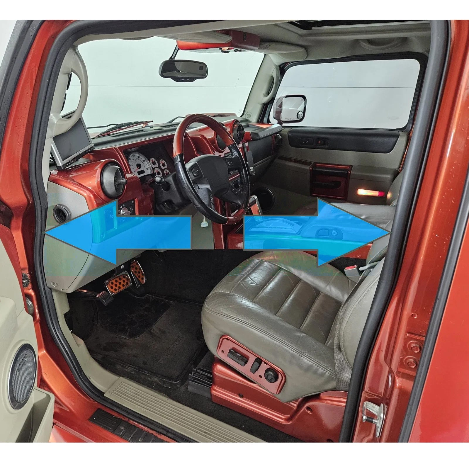 2003-2009 For Hummer H2 2Pcs Front/Rear Door Rubber Seal Weatherstrip