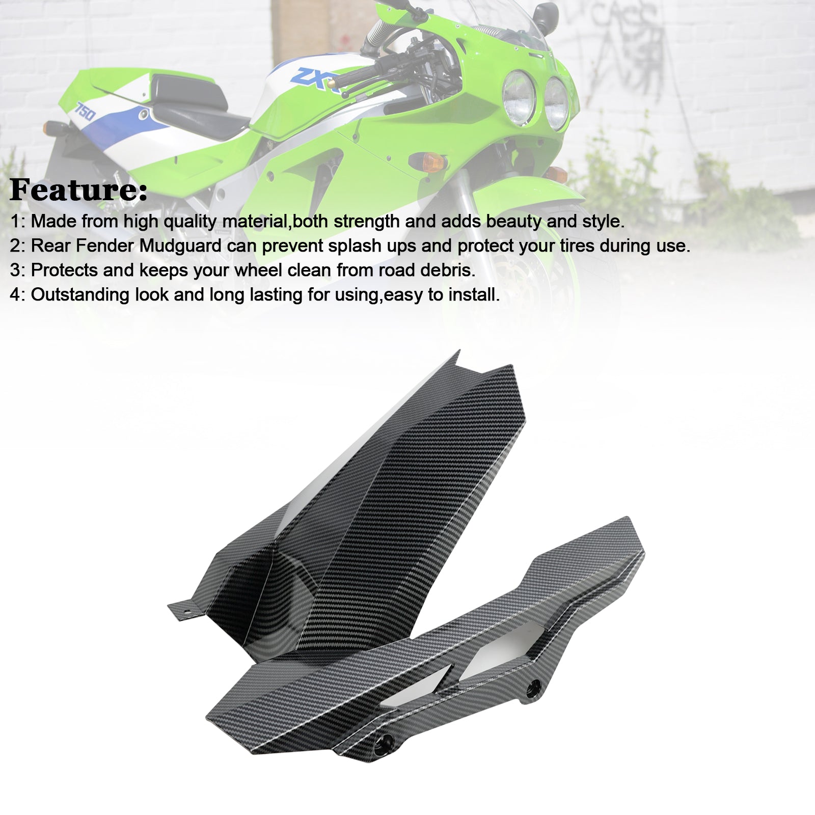 2023-2024 Kawasaki ZX-4RR Rear Fender Mudguard Fairing Cowl
