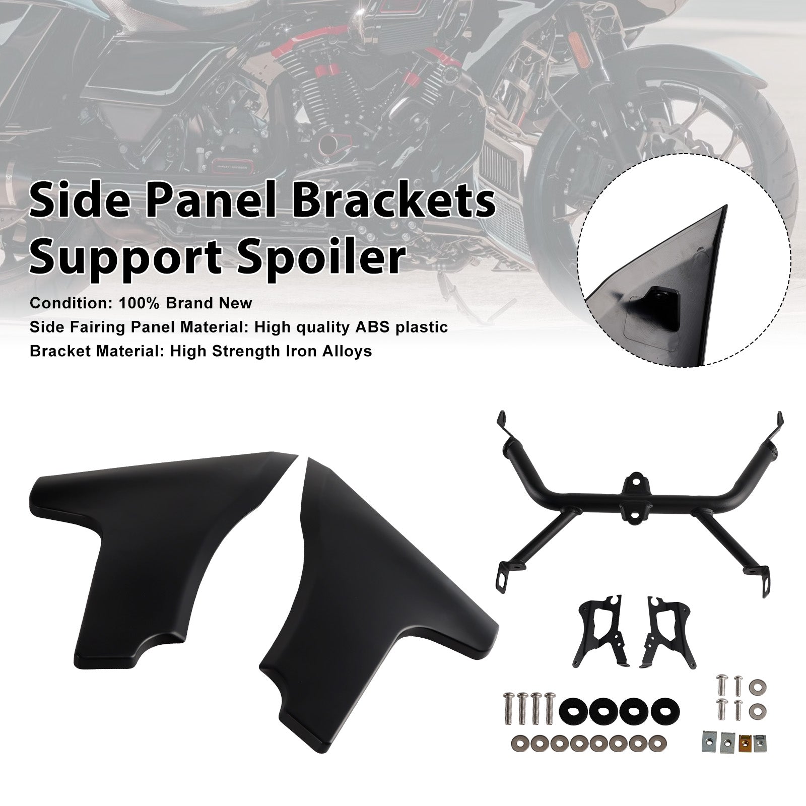 2023 2024-later Harley Road Glide CVO/SE FLTRXSE Side Panel Brackets Support Spoiler