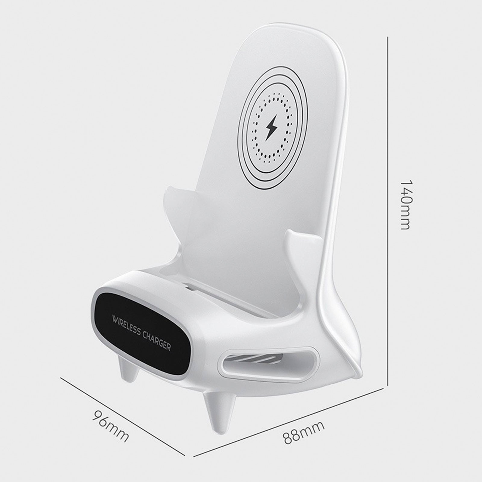 3 in 1 V8 Mini Chair Wireless Charger Phone Holder Charging Phone Stand Speaker