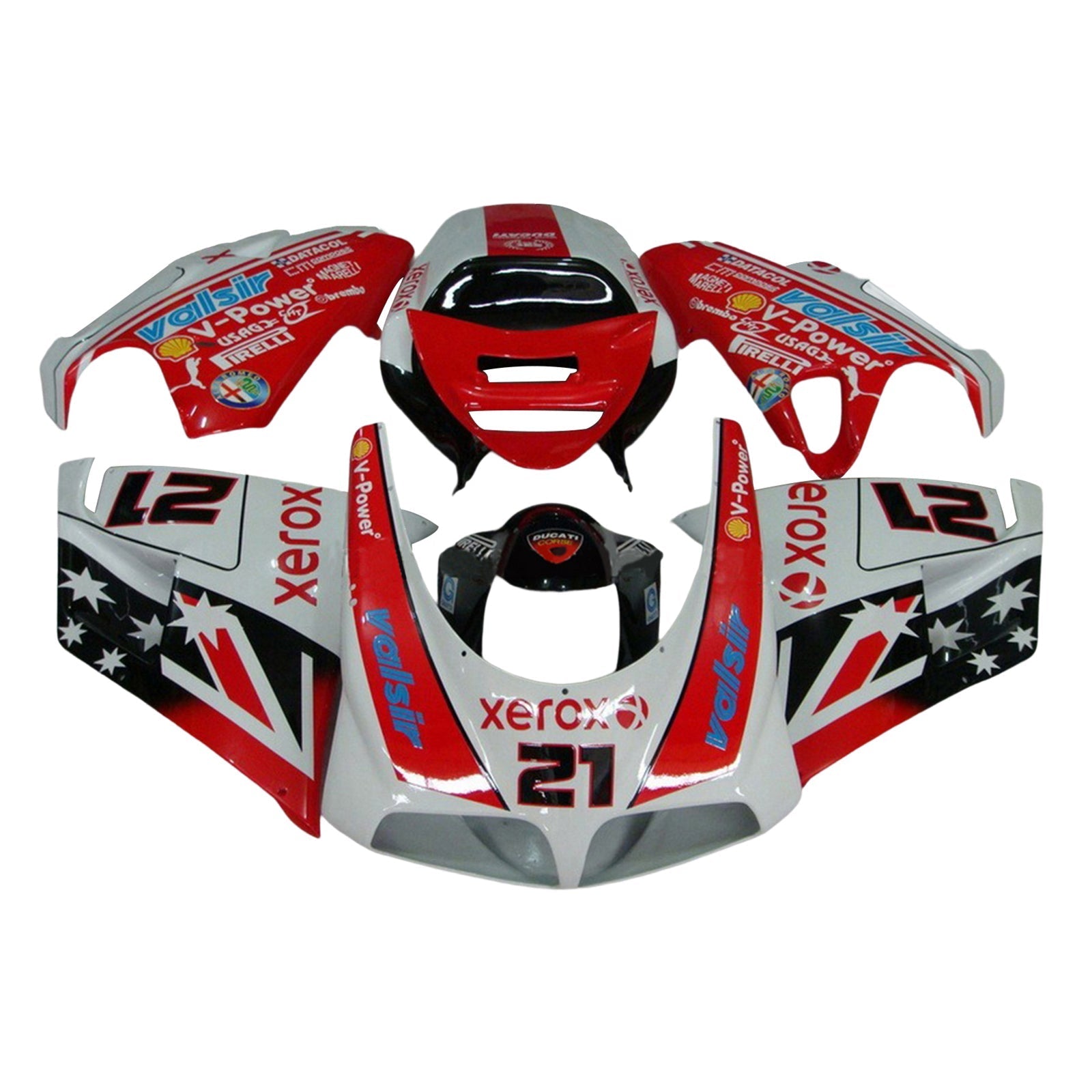 1996-2002 Ducati 996 748 916 998 Fairing Kit Bodywork ABS #103