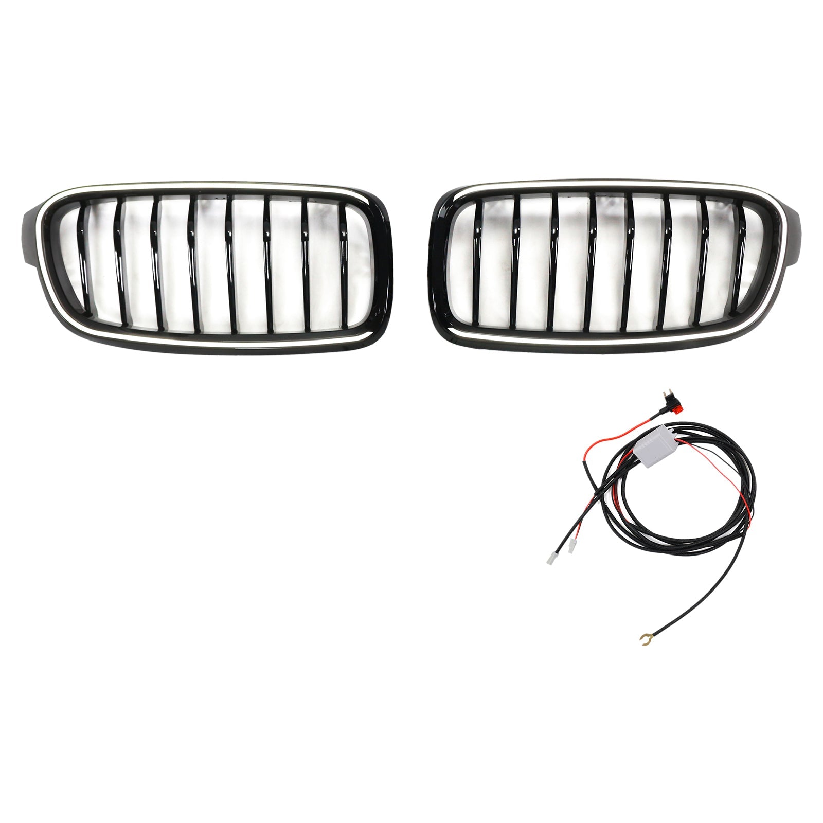 2012-2019 BMW 3-Series F35 Gloss Black Front Kidney Grille Grill 51137263481 51137255412