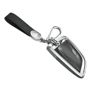 Aluminum Alloy TPU Silvery Car Key Case Cover With Buckle For BMW x3 x1 x5